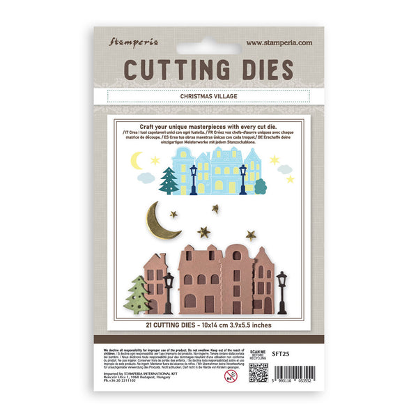 Stamperia All You Need for Christmas - VILLAGE - A6 Metal Cutting Dies  #SFT25