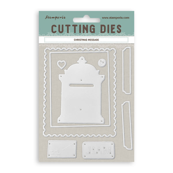 Stamperia All You Need for Christmas - MESSAGE - A6 Metal Cutting Dies  #SFT26