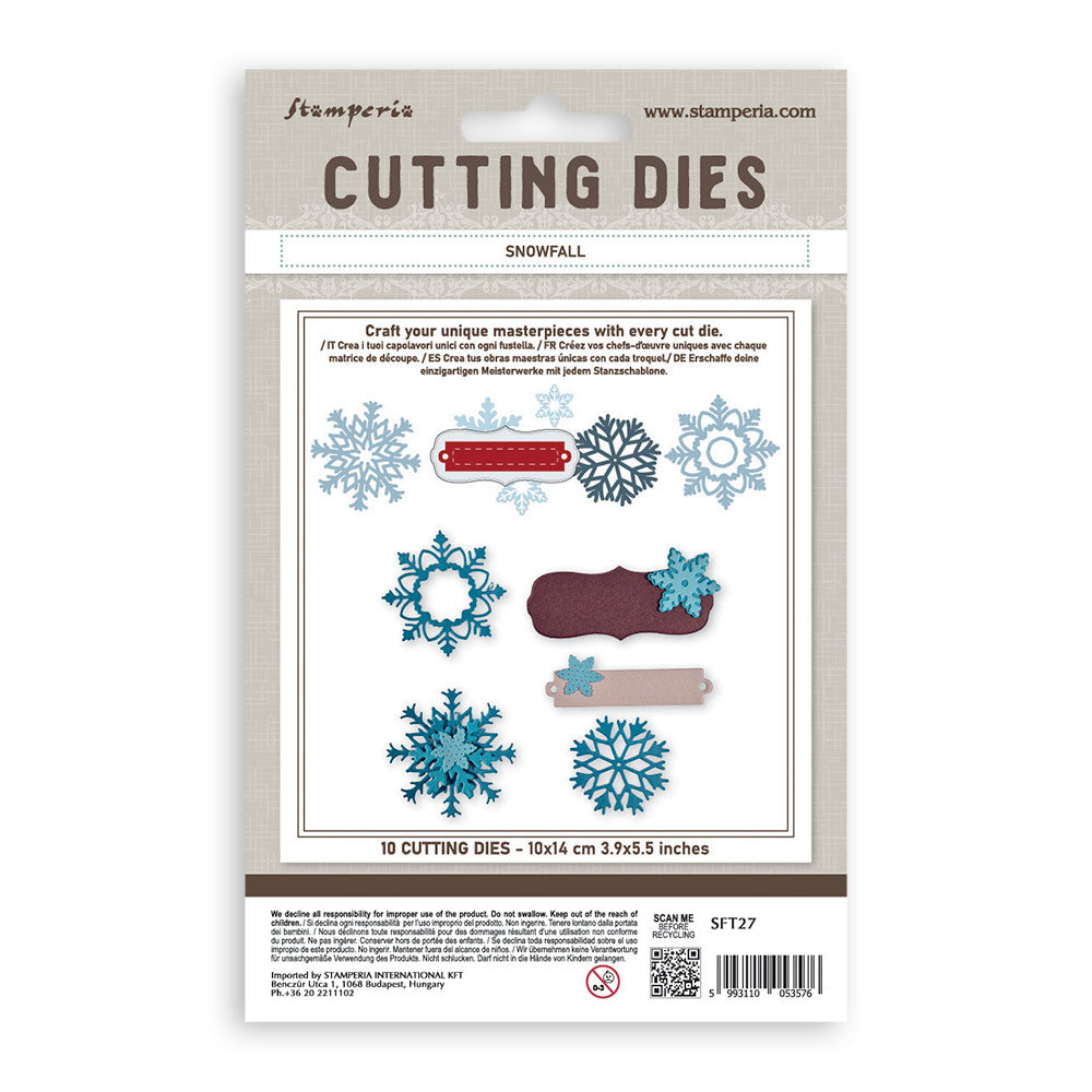 Stamperia All You Need for Christmas - SNOWFALL - A6 Metal Cutting Dies  #SFT27