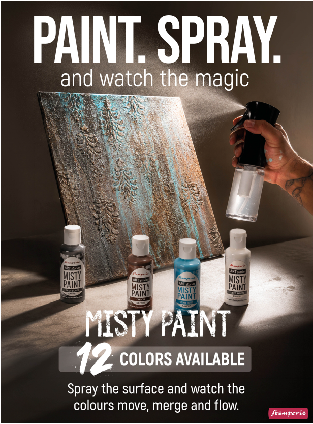 Stamperia Art Stories MISTY PAINT - PRIMARY Colors - Paint Set of 6 - 60 ml bottles #KAYPX01