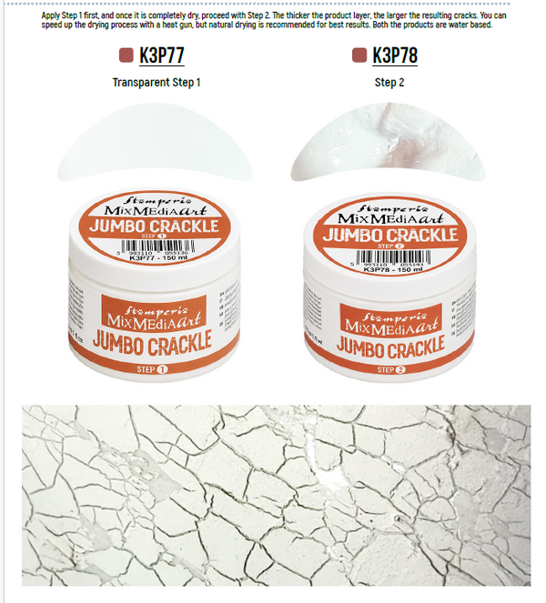 Stamperia Mix Media Art JUMBO CRACKLE 2 Part Mediums 150 ml