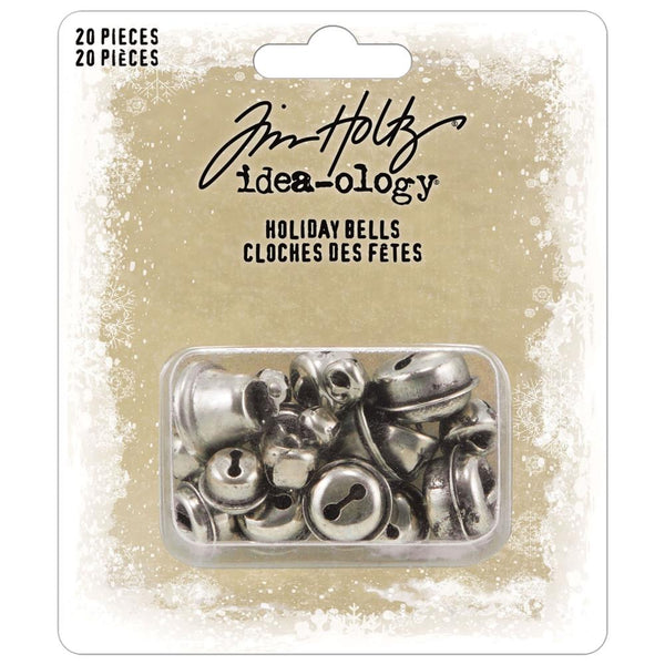 Tim Holtz idea-ology HOLIDAY BELLS Christmas Jingle Bells 20 pcs #TH94353