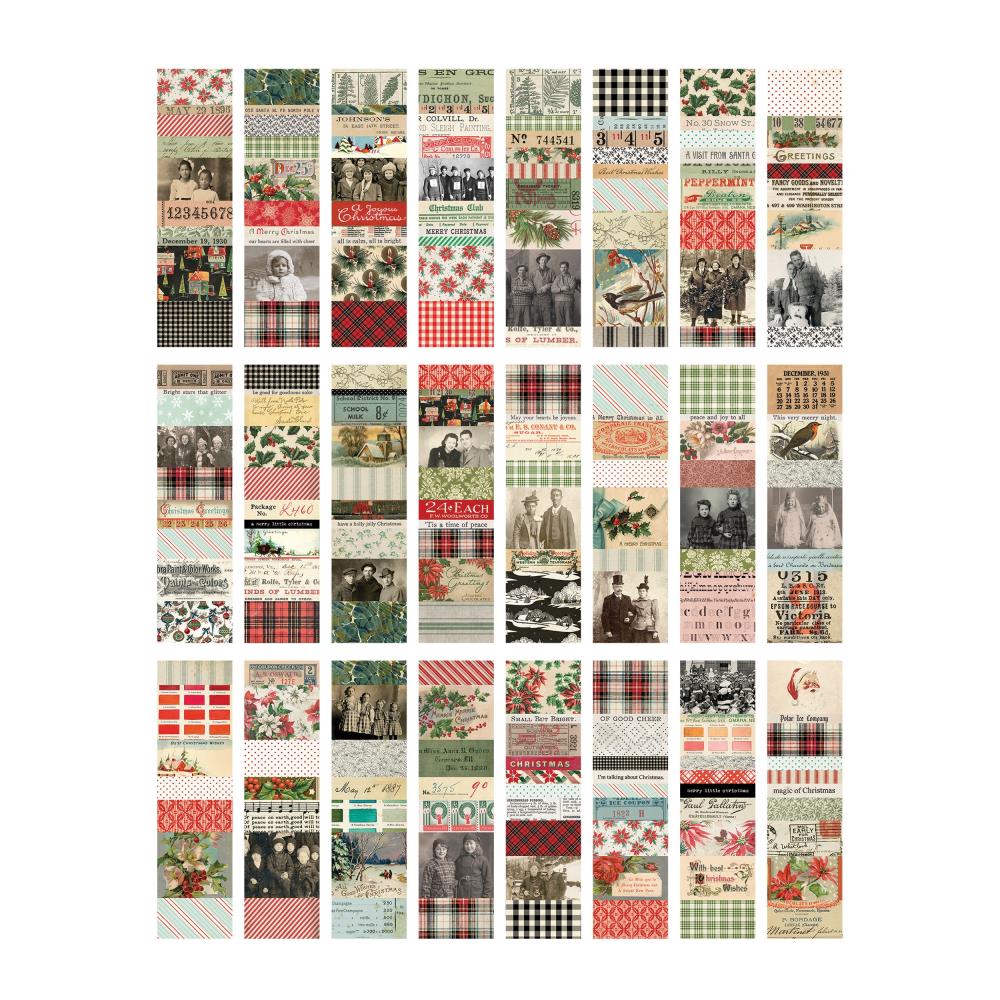 Tim Holtz idea-ology CHRISTMAS 2024 Large COLLAGE STRIPS 24 pcs #TH94410