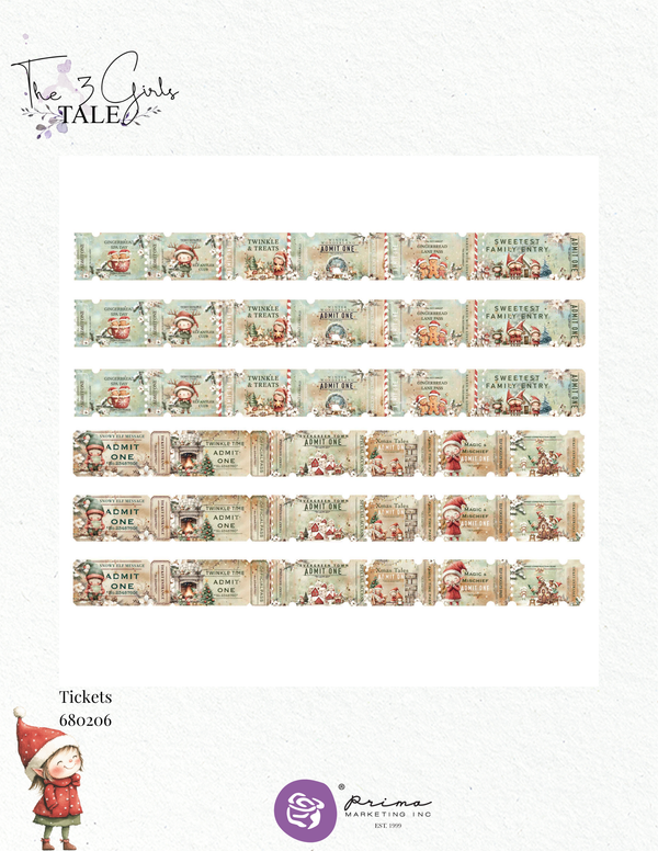 Prima TWINKLE and TREATS Christmas Collection TICKETS 36 pcs #680206