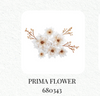 Collection of Prima Flower products with a Christmas-themed illustration on a white background.