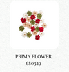 Collection of Prima Flower products with a Christmas-themed illustration on a white background.