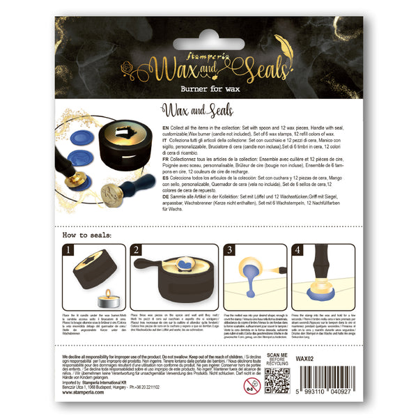 PRE-ORDER Stamperia WAX and SEALS Collection - BURNER FOR WAX #WAX02