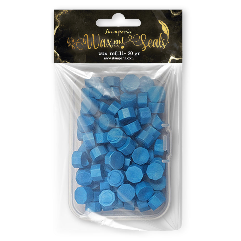 PRE-ORDER Stamperia WAX and SEALS Collection - LIGHT BLUE Wax Refill 20 grams #WAXC03