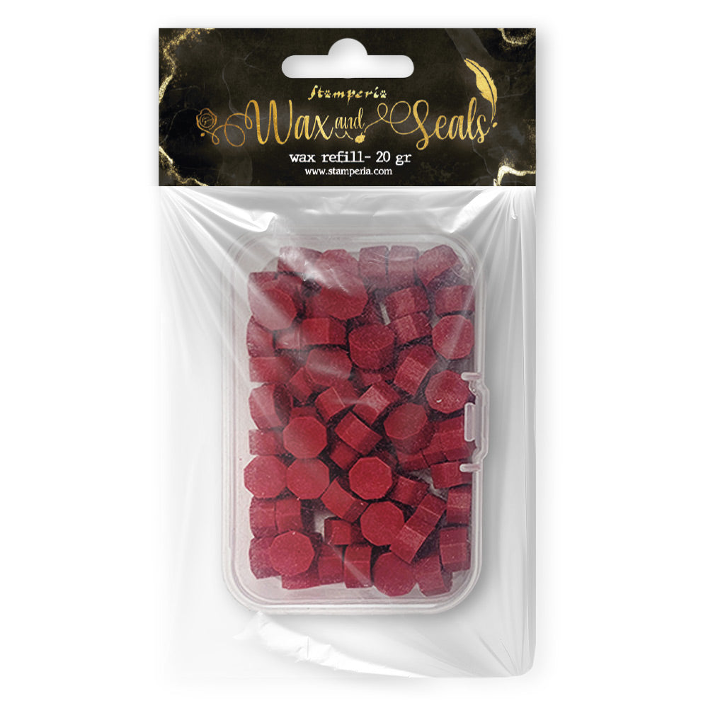 PRE-ORDER Stamperia WAX and SEALS Collection - SEAL RED Wax Refill 20 grams #WAXC05