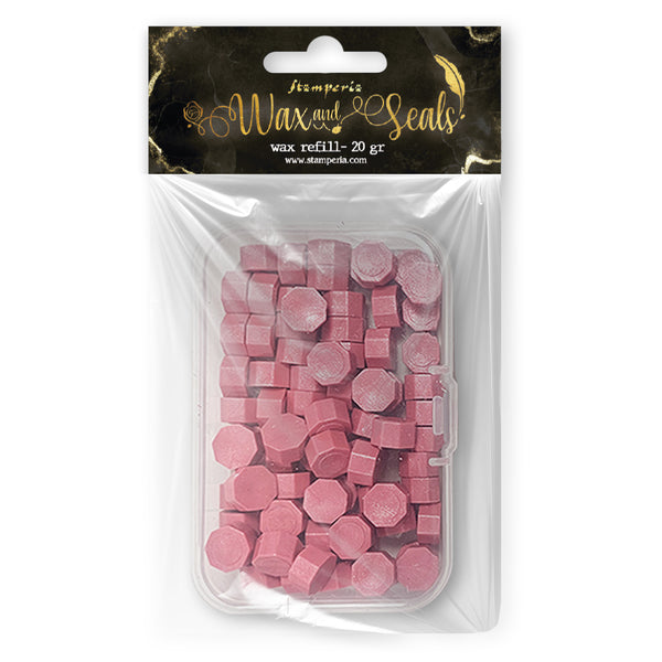 PRE-ORDER Stamperia WAX and SEALS Collection - CANDY PINK Wax Refill 20 grams #WAXC06