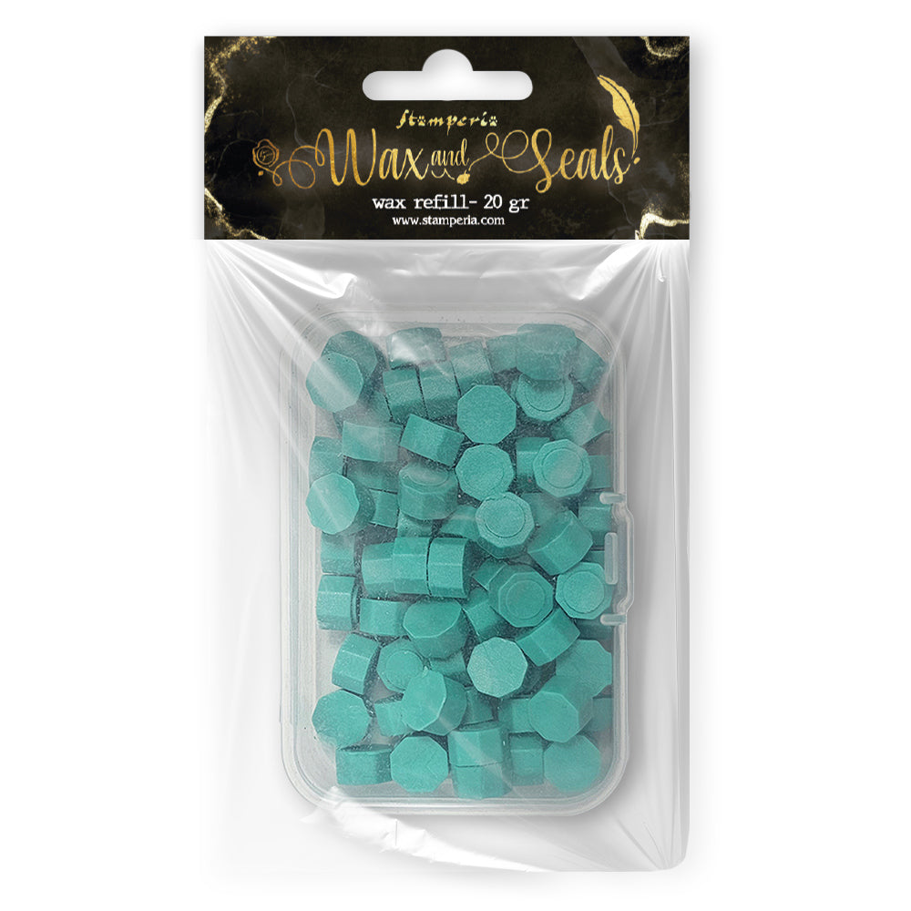 PRE-ORDER Stamperia WAX and SEALS Collection - TURQUOISE Wax Refill 20 grams #WAXC09