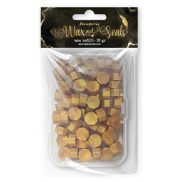 PRE-ORDER Stamperia WAX and SEALS Collection - LIGHT GOLD Wax Refill 20 grams #WAXC11