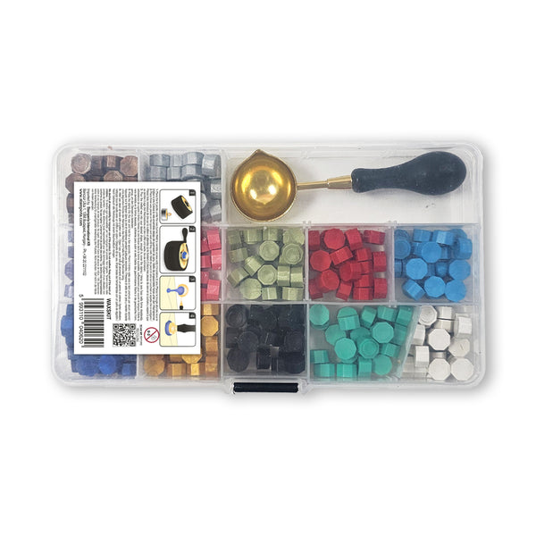 Stamperia WAX and SEALS Collection WAX SET 12 Colors and Spoon #WAXSKIT