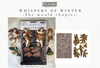 Decorative moulds with 'Whispers of Winter' theme on a white background