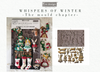 Decorative moulds with Christmas-themed designs on a white background
