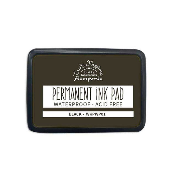 Stamperia Create Happiness BLACK Permanent Ink Pad #WKPWP01