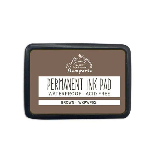 Stamperia Create Happiness BROWN Permanent Ink Pad #WKPWP02