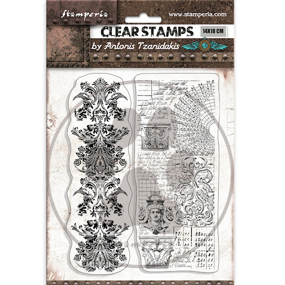 Stamperia Sir Vagabond in FANTASY WORLD 2 BORDERS Acrylic Stamps 14 x 18 cm #WTK189