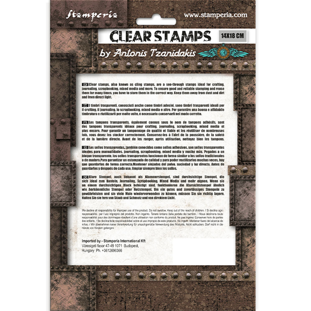 Stamperia Sir Vagabond in FANTASY WORLD 2 BORDERS Acrylic Stamps 14 x 18 cm #WTK189