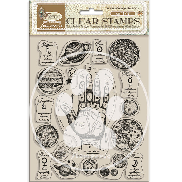 Stamperia FORTUNE ELEMENTS Stamps 14 x 18 cm #WTK193