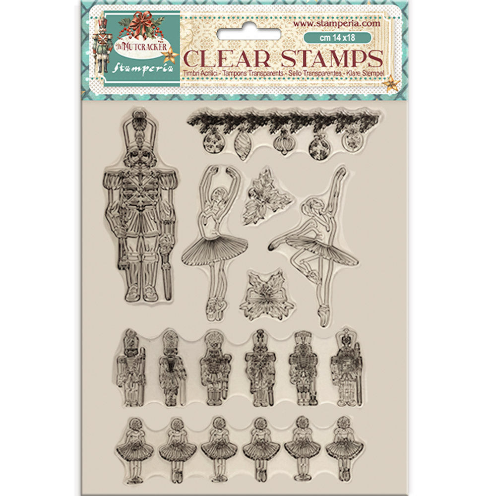 Stamperia Christmas THE NUTCRACKER BALLET and SOLDIERS Stamps 14 x 18 cm #WTK199