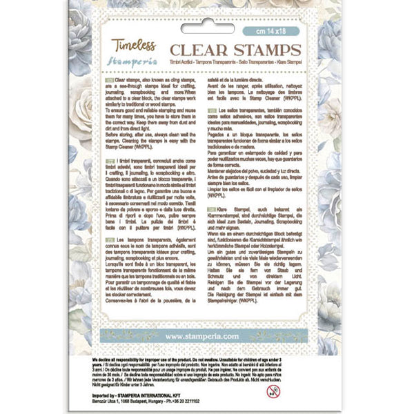 Stamperia TIMELESS - BACKGROUNDS Acrylic Stamps 14 x 18 cm #WTK220