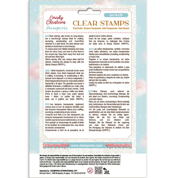 Stamperia CANDY CHRISTMAS - CANDY LAND Acrylic Stamps 14 x 18 cm #WTK223