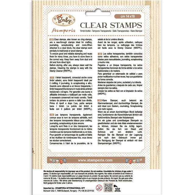 Stamperia BABY Acrylic Stamps 14 x 18 cm #WTK235