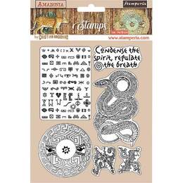 Stamperia HD AMAZONIA Cling Mount Rubber Stamp SET 14x18 cm #WTKCC194