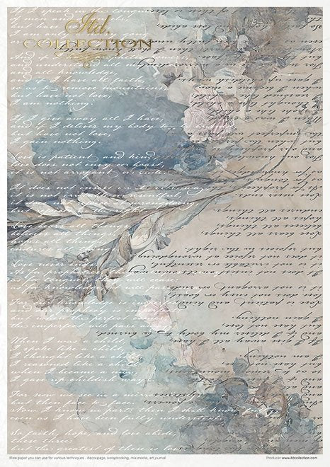 ITD Collection WINTER LOVE STORY A4 Rice Paper Set 11 Sheets #RP049