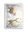 Paper Designs MOM and Baby DEER Winter Scene A4 Decoupage Rice Paper #ANIMALS 0212