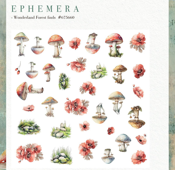 Prima Return to WONDERLAND FOREST FINDS Ephemera 70 pcs #675660