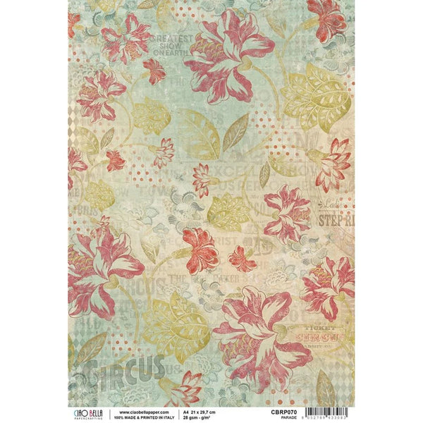 Ciao Bella The Greatest Show PARADE Circus Rice Paper A4 Mixed Media CBRP070