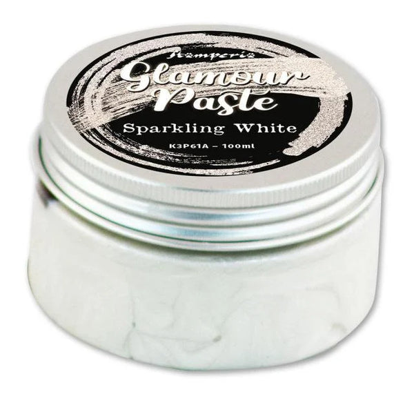 Stamperia Glamour Paste SPARKLING WHITE Shimmer 100 Ml  #K3P61A