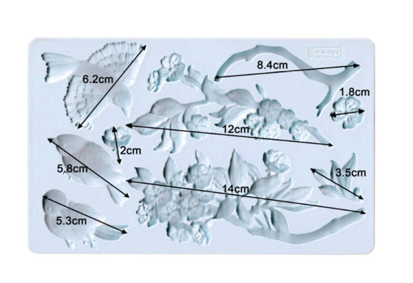 AVIARY Re-DESIGN Prima Decor Moulds Molds Food Safe Resin  #647476