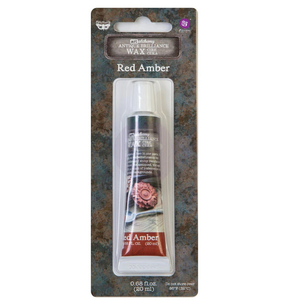 Red Amber wax tube packaging on a white background