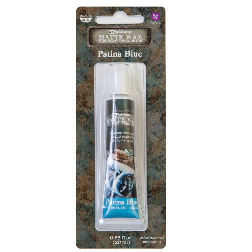 Finnabair Art Alchemy Prima PATINA BLUE Matte Wax TUBE .68 oz Altered Art Mixed Media  #967871