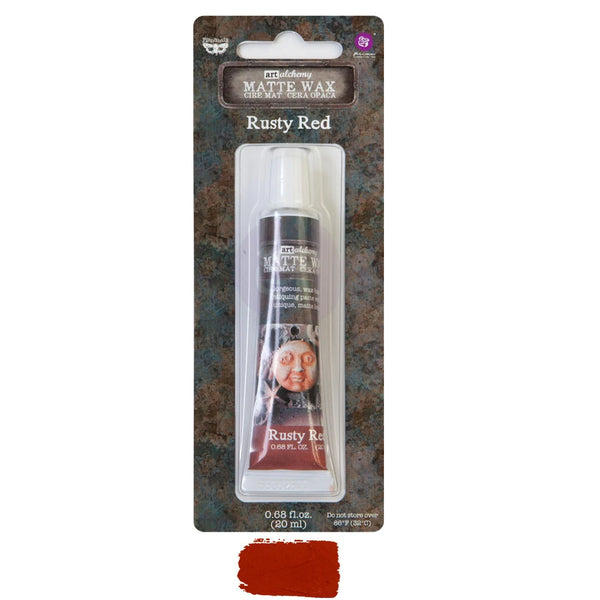Finnabair Art Alchemy Prima RUSTY RED Matte Wax TUBE .68 oz Altered Art Mixed Media  #967895
