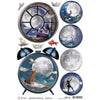 Ciao Bella Moon & Me ALARM CLOCK Rice Paper A4 Mixed Media #CBRP140