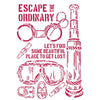 Stamperia Stencil Lady Vagabond Collection ESCAPE THE ORDINARY 21 x 29.7 cm / 8.25" X 11.75" #KSG456
