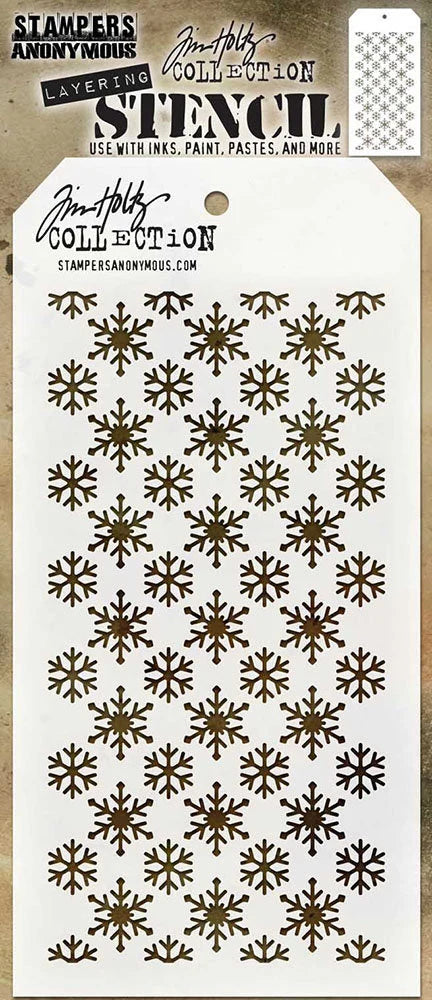 Tim Holtz FLURRIES Layering Stencil - 4 1/8" x 8 1/2" #THS151
