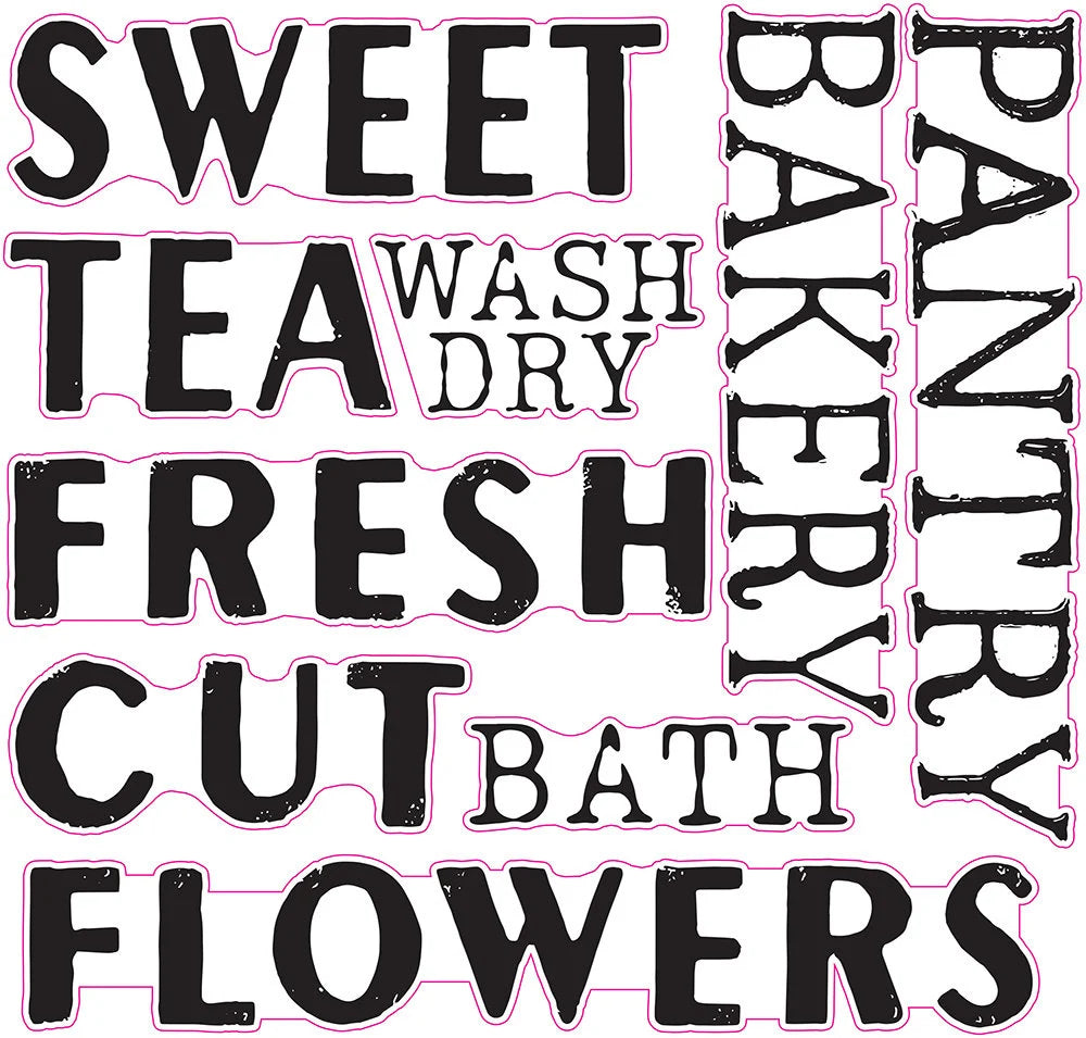 Prima ReDesign Decor Stamps SWEET TEA Clear Cling Stamps 12x12 #652616
