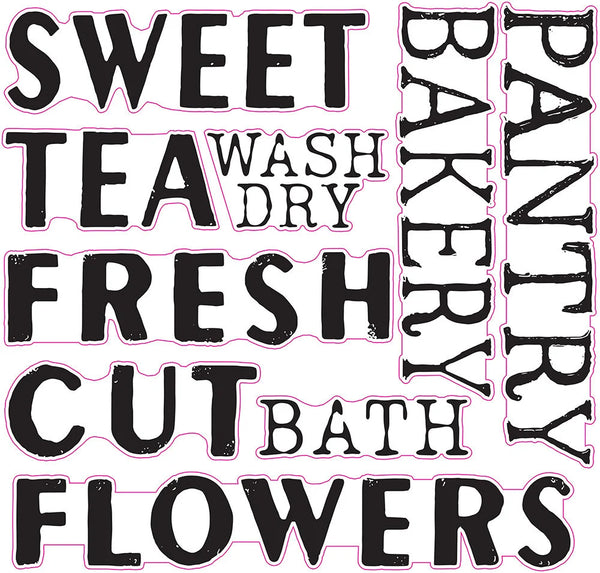 Prima ReDesign Decor Stamps SWEET TEA Clear Cling Stamps 12x12 #652616