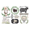 re-design Prima SWEET LAMB 6X12 Decor Transfers 3 sheets #653460