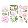 re-design Prima MORNING PEONIES 6X12 Decor Transfers 3 sheets #653477