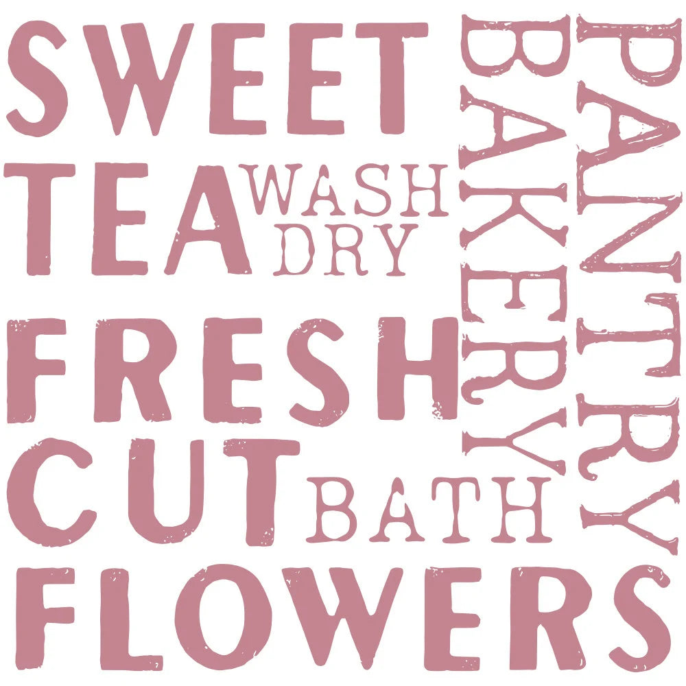 Prima ReDesign Decor Stamps SWEET TEA Clear Cling Stamps 12x12 #652616