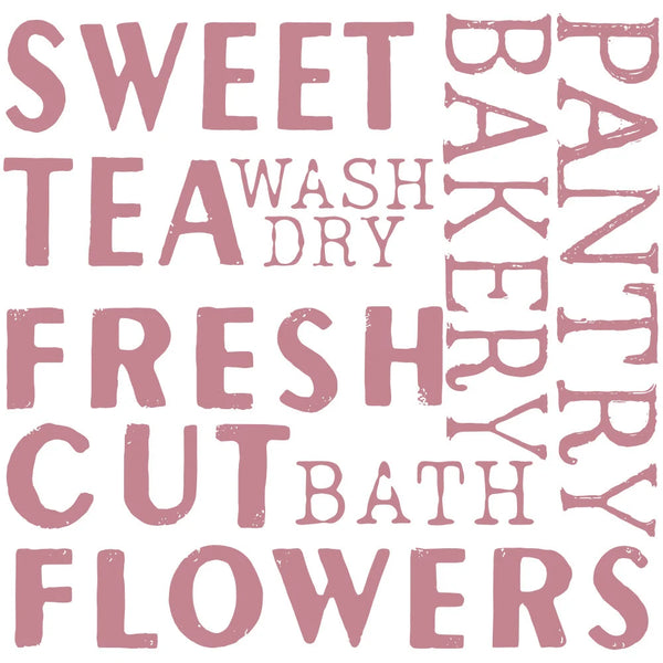 Prima ReDesign Decor Stamps SWEET TEA Clear Cling Stamps 12x12 #652616
