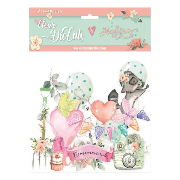 Stamperia CELEBRATION Clear Die Cuts Acetate Shapes 89 Pieces #DFLDCP05