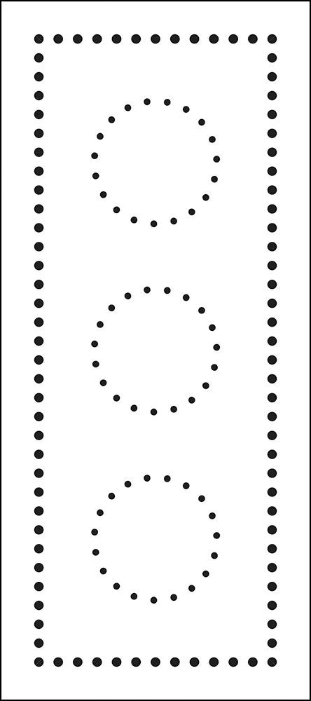 TCW The Crafter's Workshop DOTTED CIRCLES Slimline 4"x9 Stencil #TCW2306