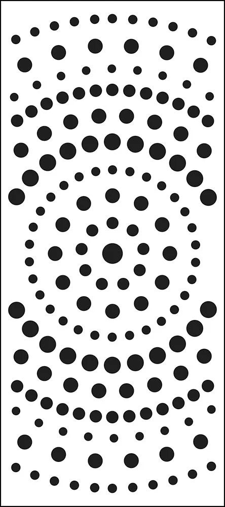 TCW The Crafter's Workshop CONCENTRIC CIRCLES Slimline 4"x9" Stencil #TCW2307